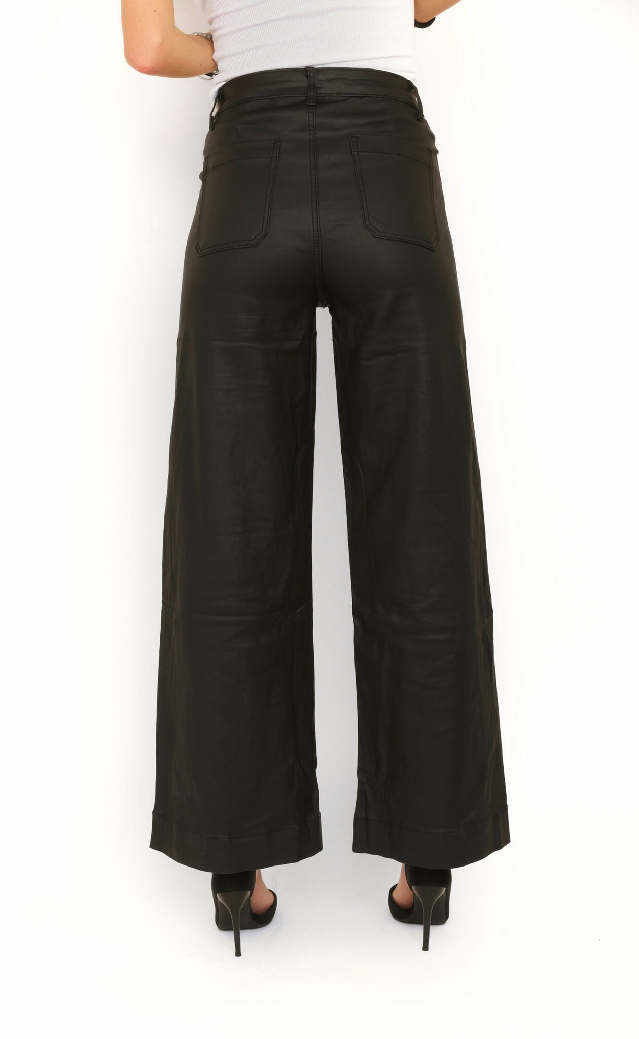 High-Waisted Pants with Front Pockets