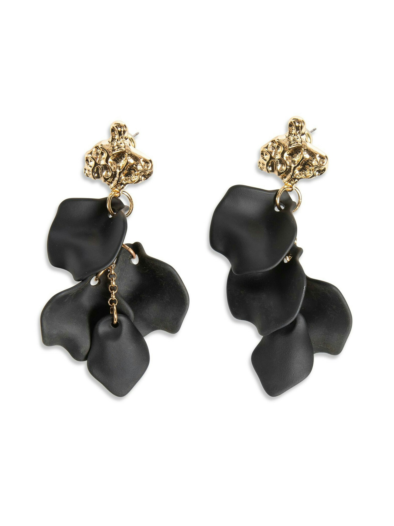 Hammered leaf earrings