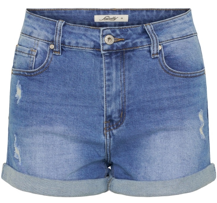 Ljusa jeansshorts