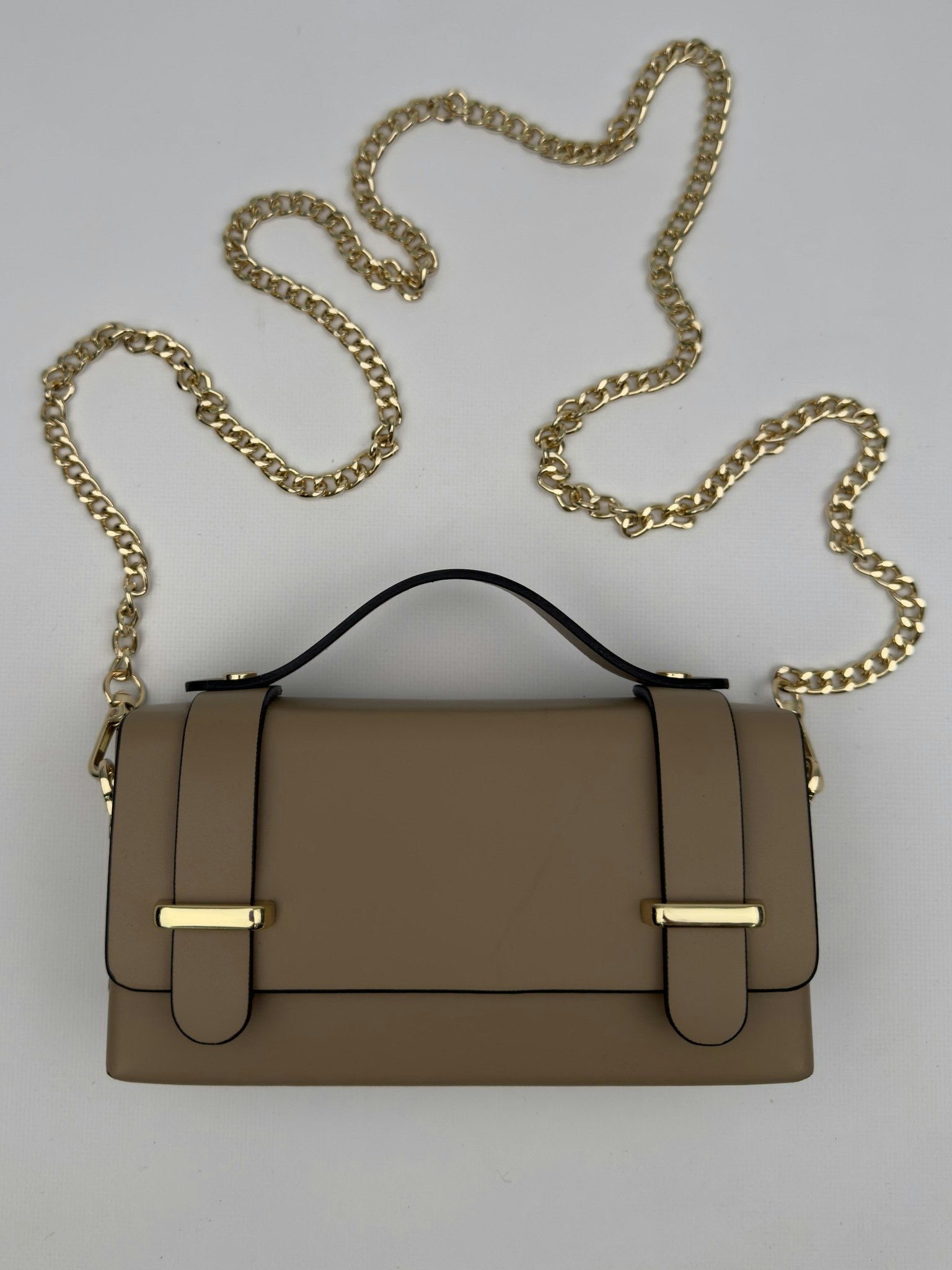 Clutch with chain strap