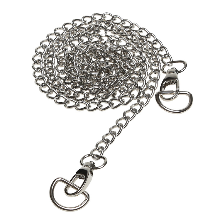 Metallkedja med hummerlås och D-ringar - Silver