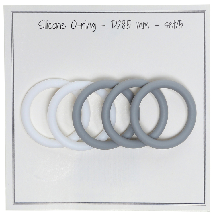 Nappringar o-ring silikon Grå - 5 pack