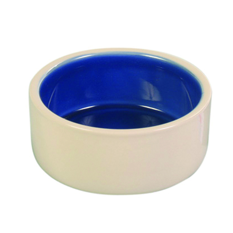 Keramikskål vit/blå