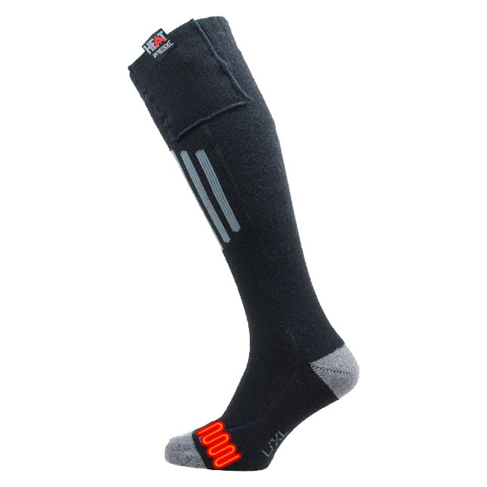 Avignon Unisex Heat Socks w. AA-battery Black