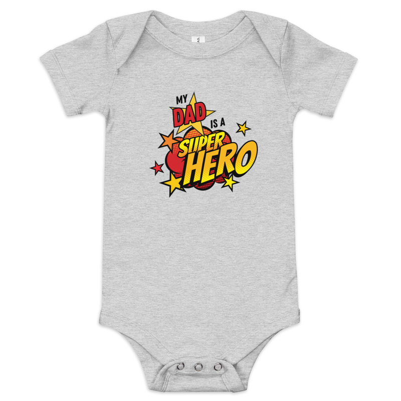 Superhero Dad Baby short sleeve one piece bodysuit