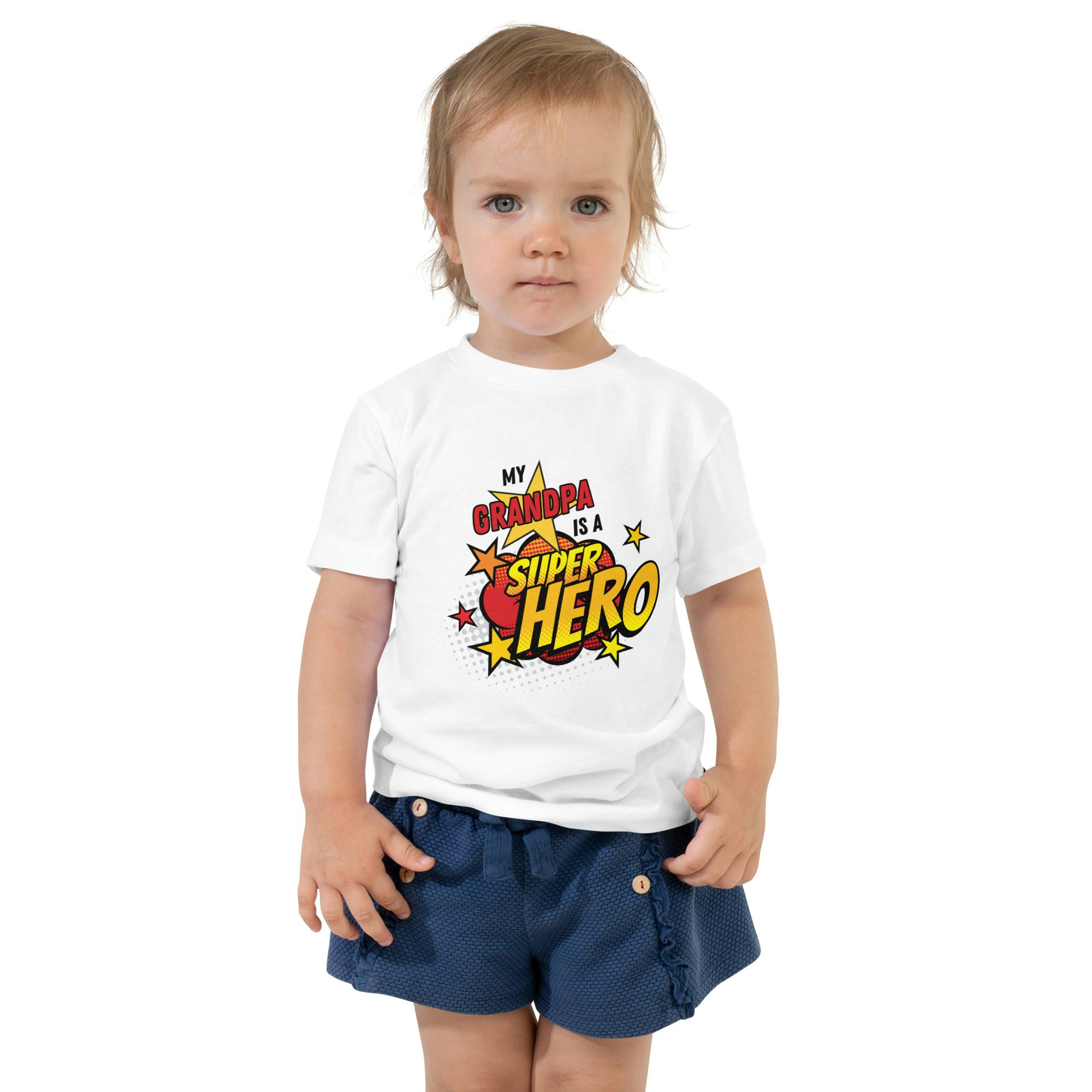 Superhero Grandpa Toddler Short Sleeve Tee