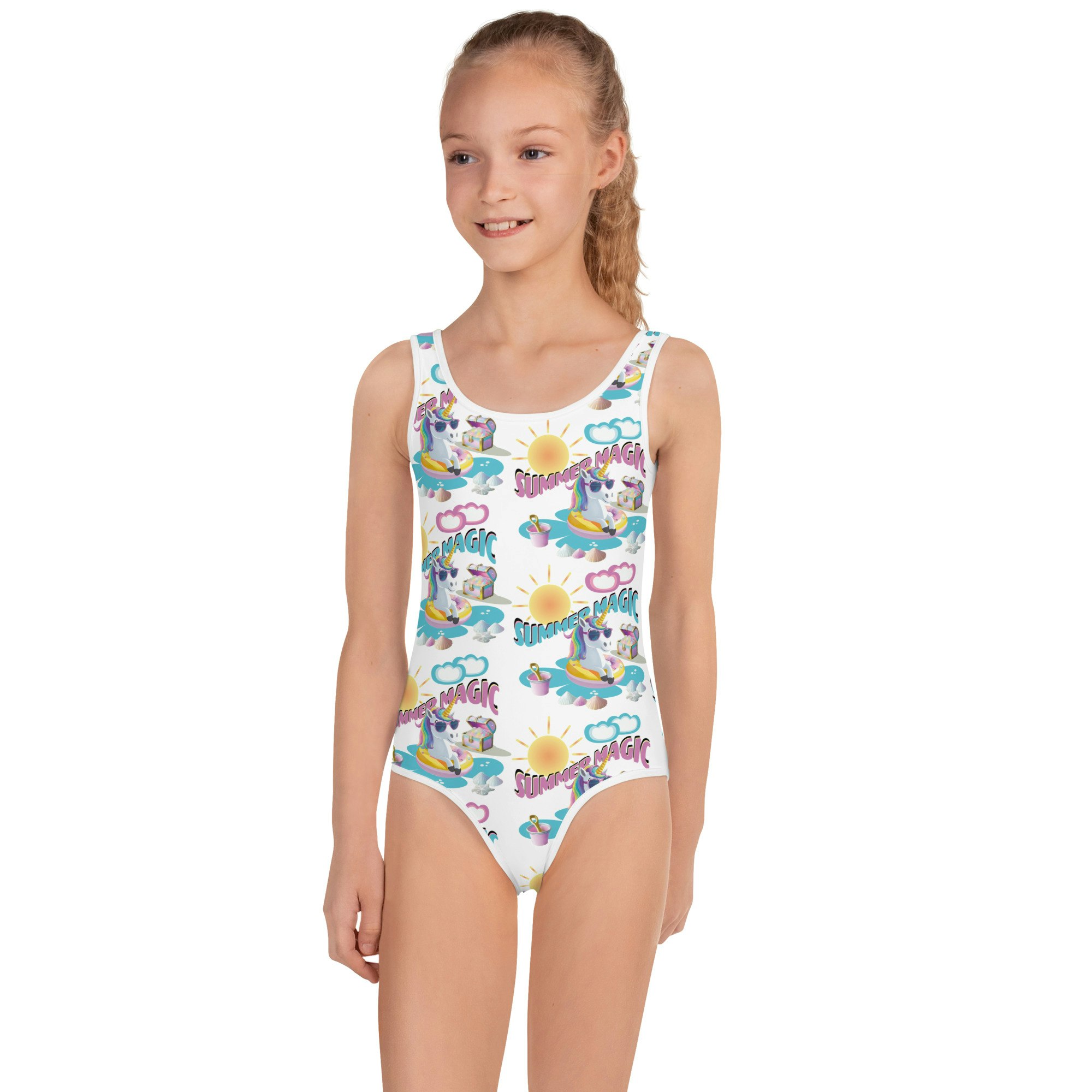 Summer Magic Unicorn All-Over Print Kids Swimsuit