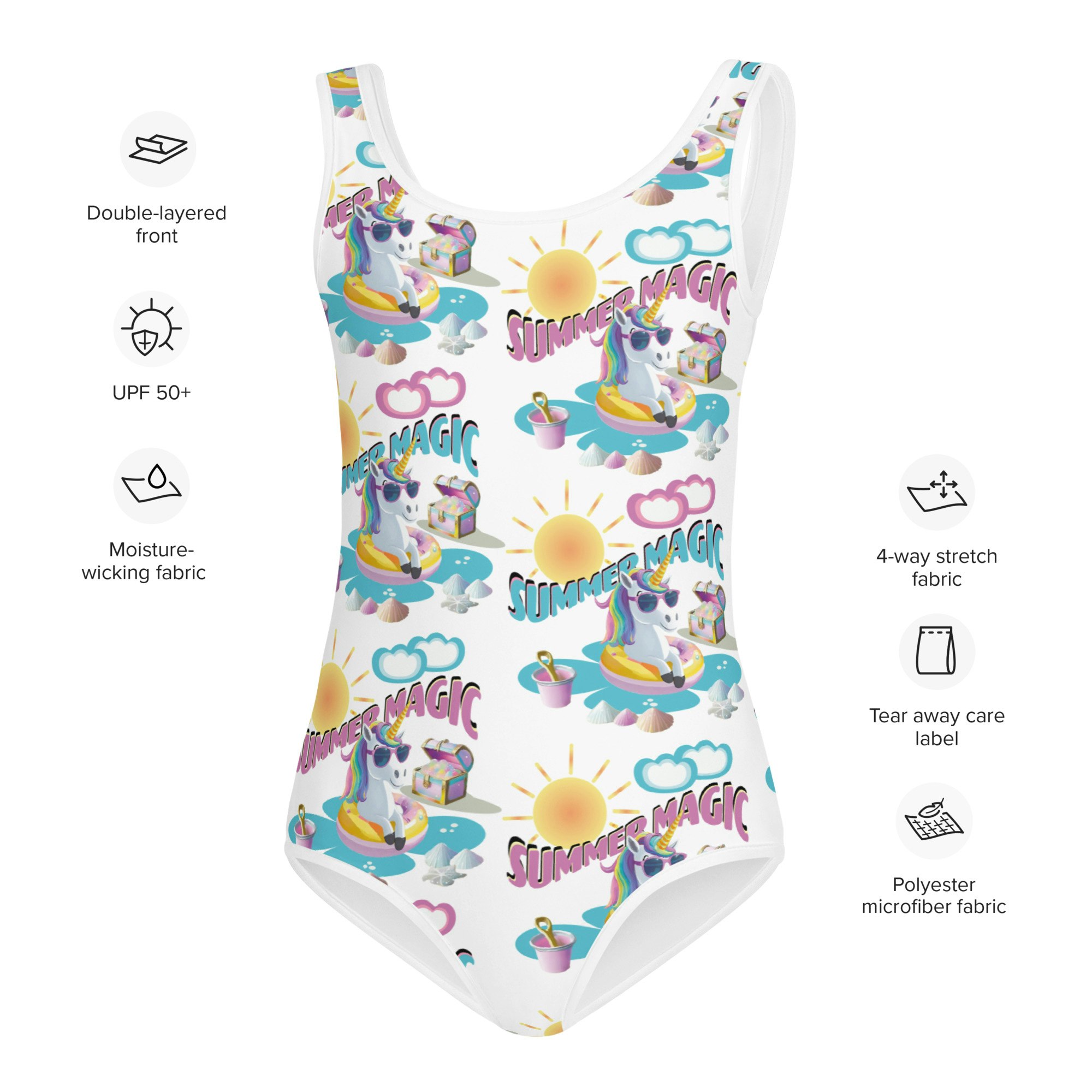 Summer Magic Unicorn All-Over Print Kids Swimsuit