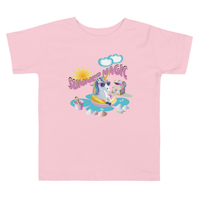 Pink Summer Magic Unicorn Toddler Short Sleeve T-shirt