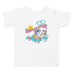 Pink Summer Magic Unicorn Toddler Short Sleeve T-shirt