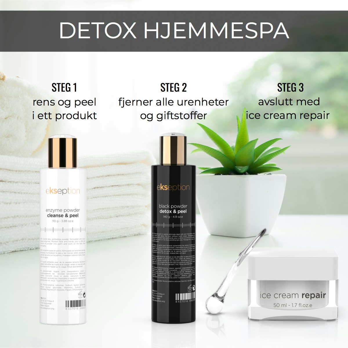 Ekseption - DETOX Hjemmespa behandlingspakke