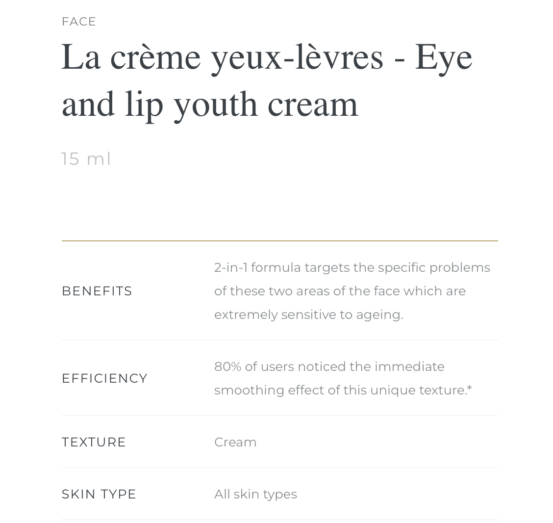 Sothys - Secrets de Sothys - Eye and lip youth cream 15ml