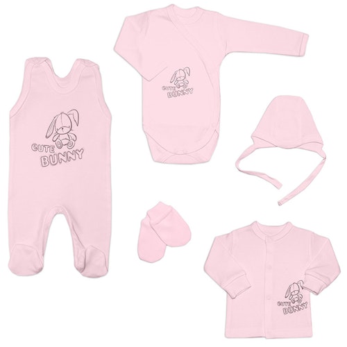 Startpaket i 5 delar - Rosa - Cute Bunny