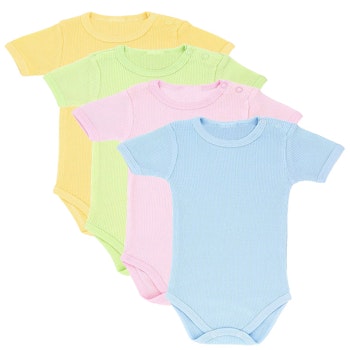 Ribbad kortärmad body - Classic Baby