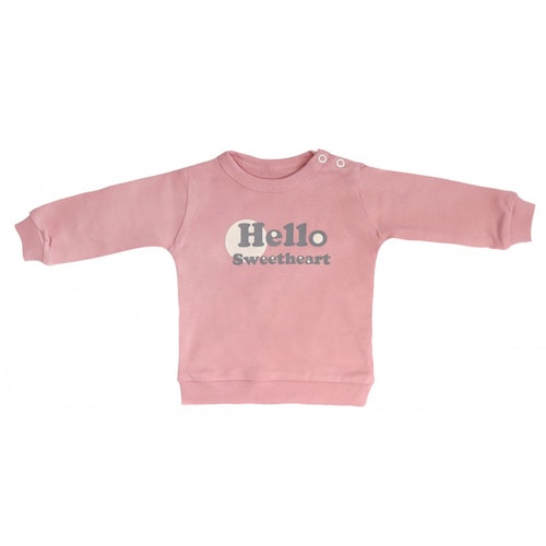 Rosa sweatshirt med text - Sweetheart