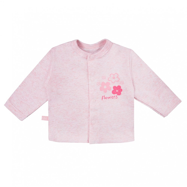 långärmad rosa tröja med blommotiv från kollektionen Tiny Flower