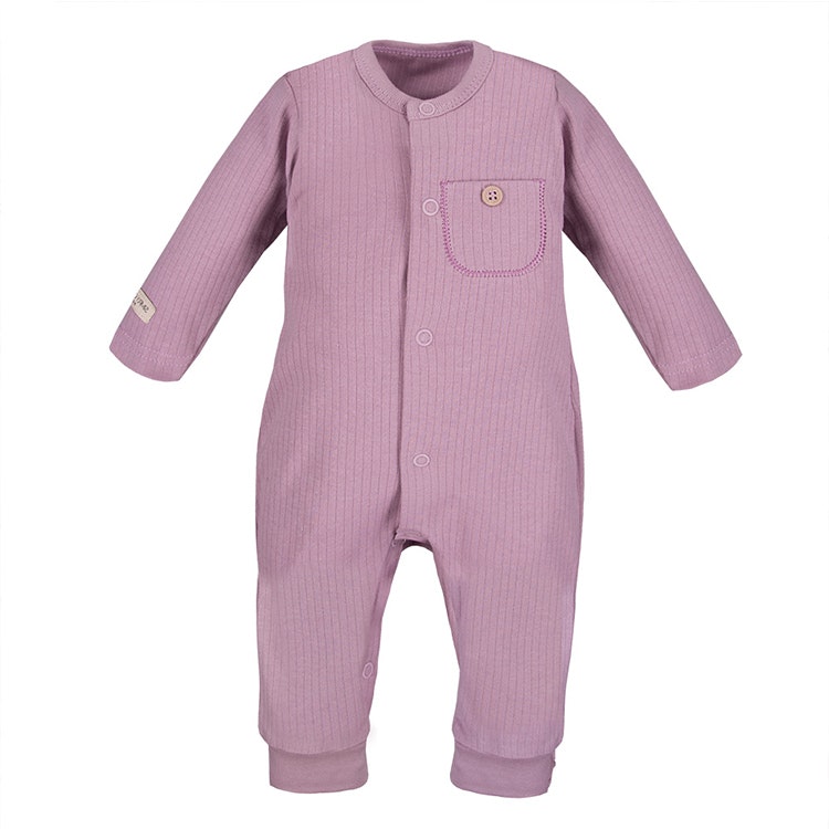 Ribbad rosa långärmad jumpsuit från kollektionen Simply