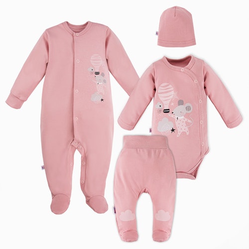 Rosa startpaket - 4 delar - Baby Mellow