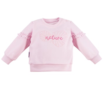 Rosa sweatshirt med volang - Nature
