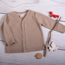 Stickad beige kofta - Baby Elegance