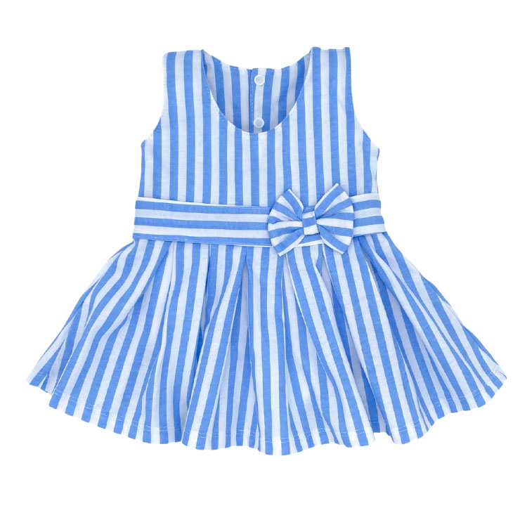 Ljusblå randig klänning från kollektionen Marina