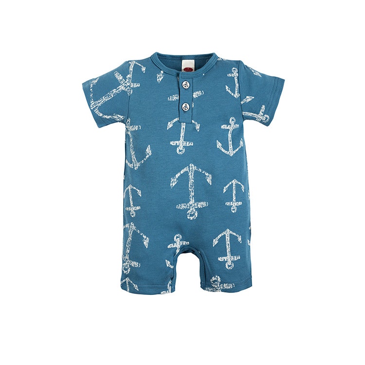 Kortärmad jumpsuit 3-pack - Blue Sea