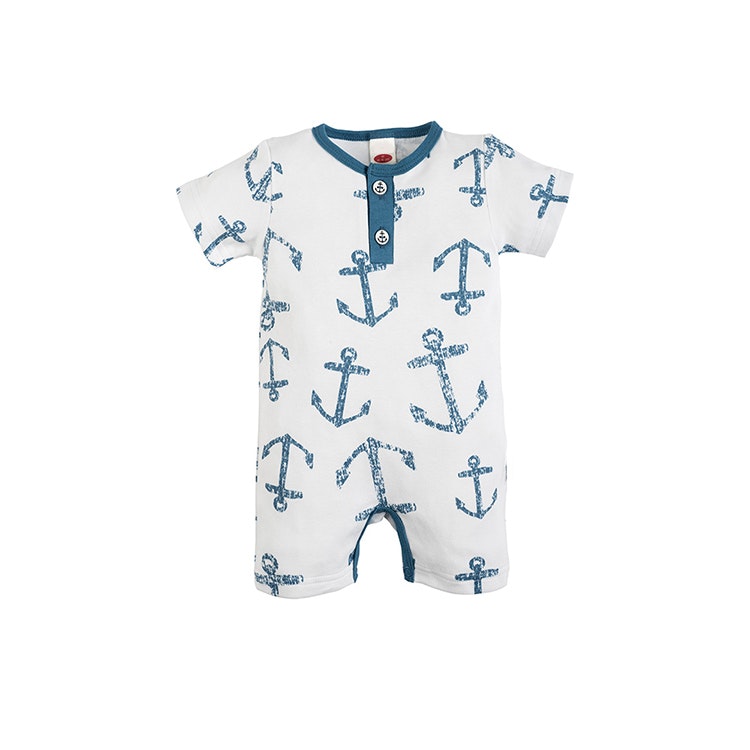 Kortärmad jumpsuit 3-pack - Blue Sea