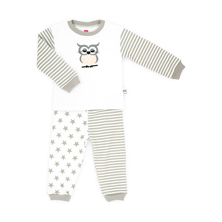 Pyjamas med uggla och stjärnmönster - Baby Owl