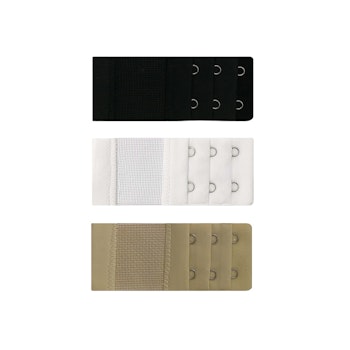 3 pack Elastiska BH-förlängare - 2 hakar / hyskor
