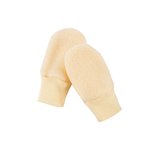 Gula fleece vantar med mudd - Baby Polar