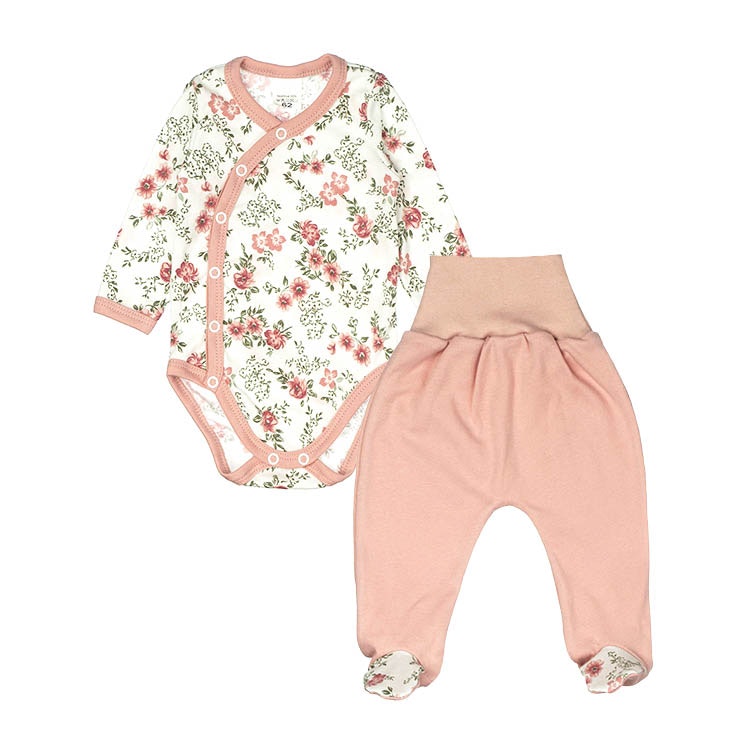 Babyset - Byxor och body med blommor från kollektionen Garden