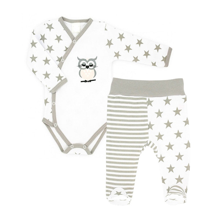 Set - Byxa och body med stjärnor - Baby Owl