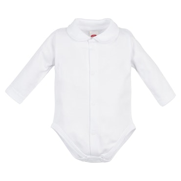 Vit skjorta med virkad krage - Body - Baby Elegance