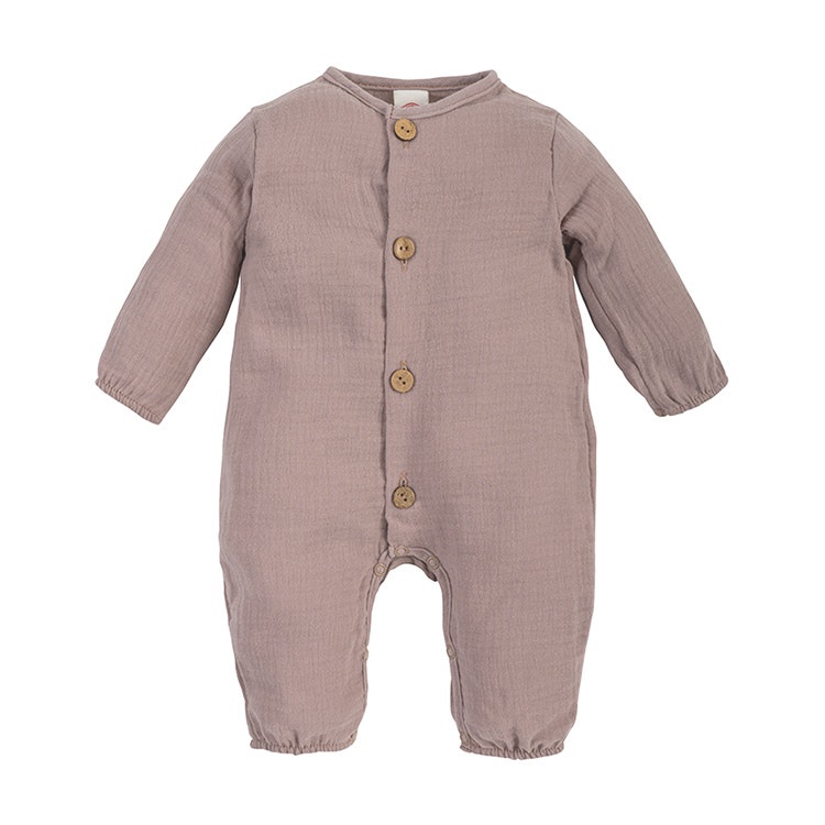 Muslin jumpsuit - mörk beige - Natural Baby