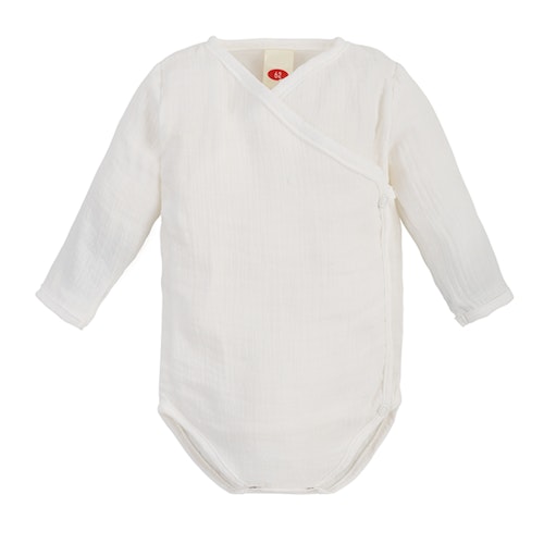 Muslin omlottbody - Vit - Natural Baby