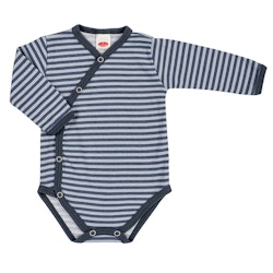 Randig body - Grå - Baby Stripes