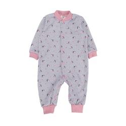 Randig jumpsuit med blommönster - Julia