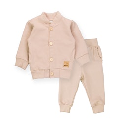 Set - Beige Sweatshirt-cardigan och byxa - Anton