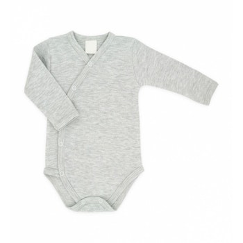 Grå body med smart knäppning - Classic Baby