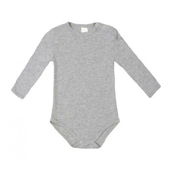 Långärmad body (Grå) - Classic Baby