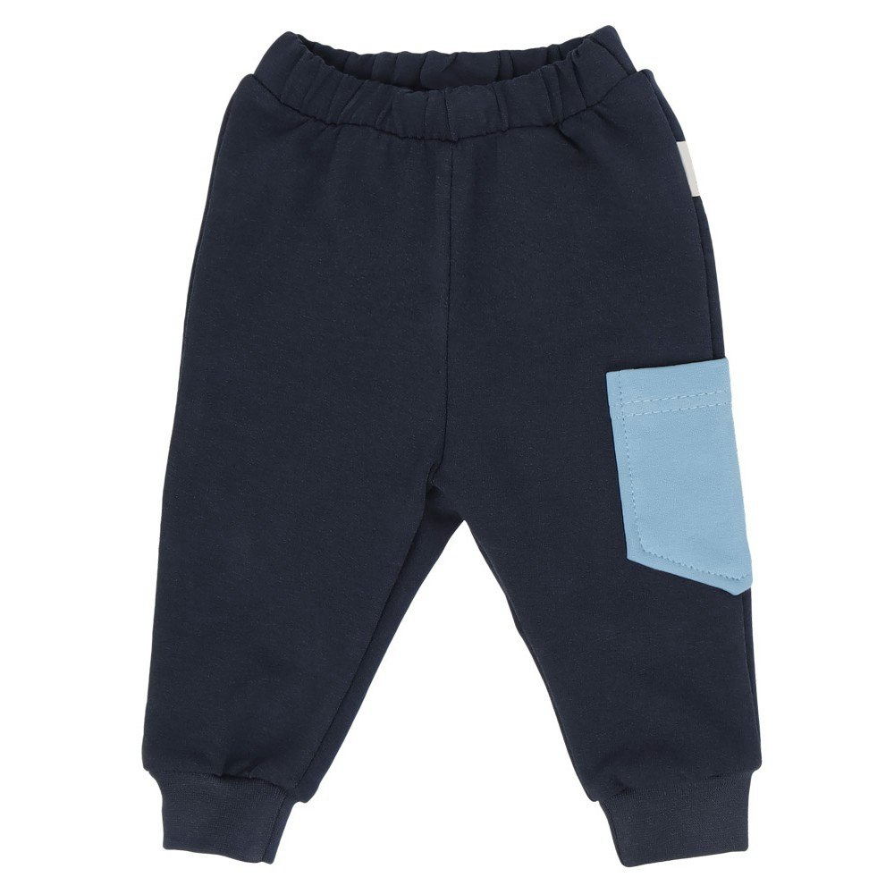 Tjockare Baby mjukisbyxor med ficka - Happy