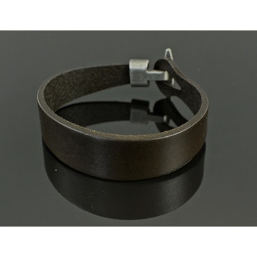Armband läder brunt