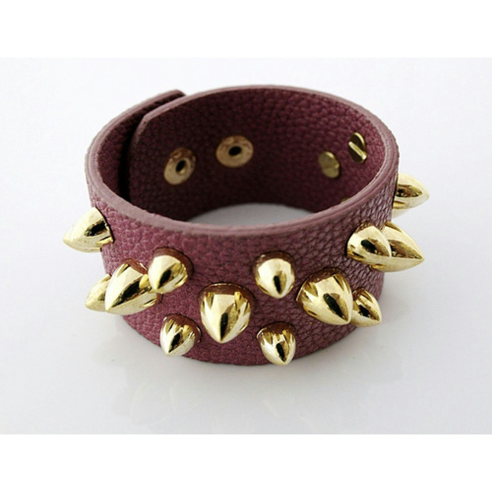 Armband med nitar lila