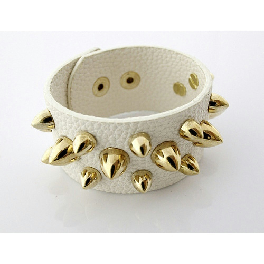 Armband med nitar vitt