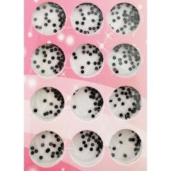 12-pack Rhinestones storpack svart