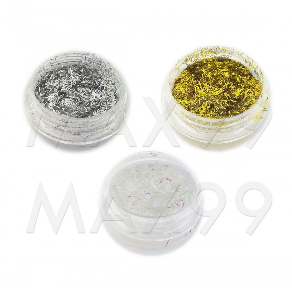 3-pack! Long glitter