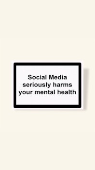 ”Social Media Seriously Harms Your Mental Health” - Klistermärke