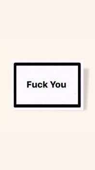 ”Fuck You” - Klistermärke