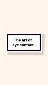 ”The Art Of Eye Contact” - Klistermärke