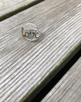 Open Circle Love - ring i återvunnet silver